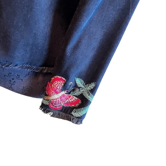 Ilyse Hart Ltd Ladies Vintage Butterfly Floral Embroidered Blazer Size Medium - Picture 5 of 11